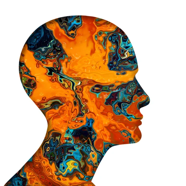 Человеческая Голова Фон Иллюстрация — стоковое фото