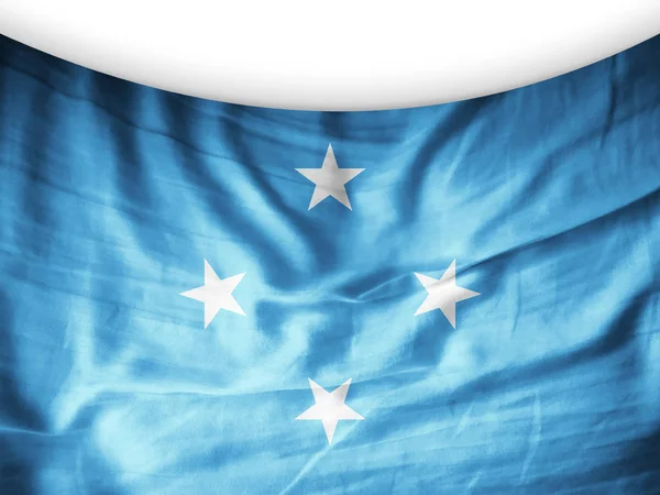 Flaga Mikronezji Kopia Miejsce Twój Tekst Ilustracje — Zdjęcie stockowe