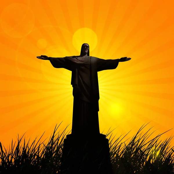 Ісусова Християнська Статуя Релігійна — стокове фото