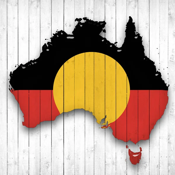 Bandera Aborigen Australia Con Espacio Copia Para Texto Imágenes — Foto de Stock