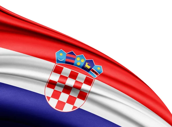 テキスト イラストのコピー スペースを持つクロアチアの旗 — ストック写真