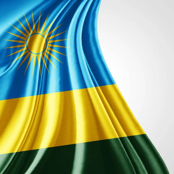 Flaga Rwandy Kopia Miejsce Twój Tekst Ilustracje — Zdjęcie stockowe