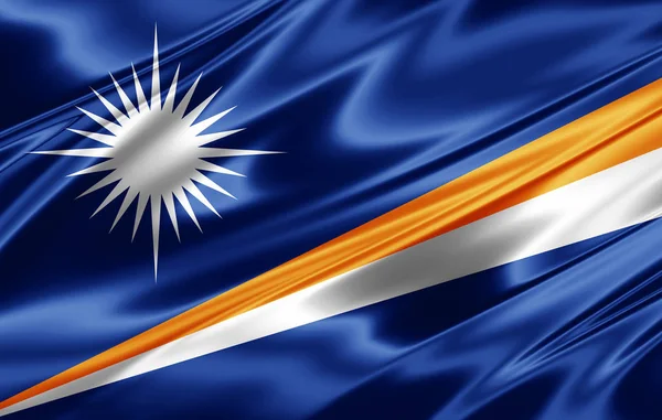 Σημαία Των Νήσων Μάρσαλ Αντίγραφο Χώρο Για Κείμενο Απεικόνιση — Φωτογραφία Αρχείου