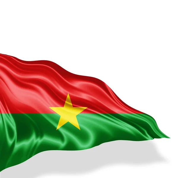 Bandera Burkina Con Espacio Copia Para Texto Ilustración —  Fotos de Stock