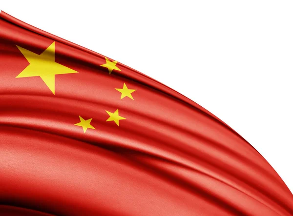 Bandeira China Com Espaço Cópia Para Seu Texto Ilustração — Fotografia de Stock