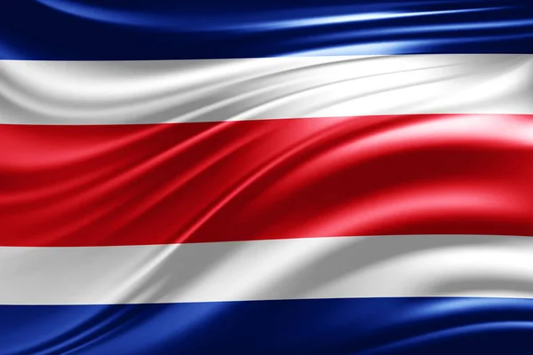 Bandeira Costa Rica Com Espaço Cópia Para Seu Texto Ilustração — Fotografia de Stock