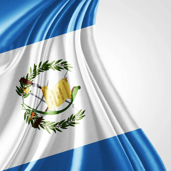 Bandera Guatemala Con Espacio Copia Para Texto Sobre Fondo Blanco —  Fotos de Stock