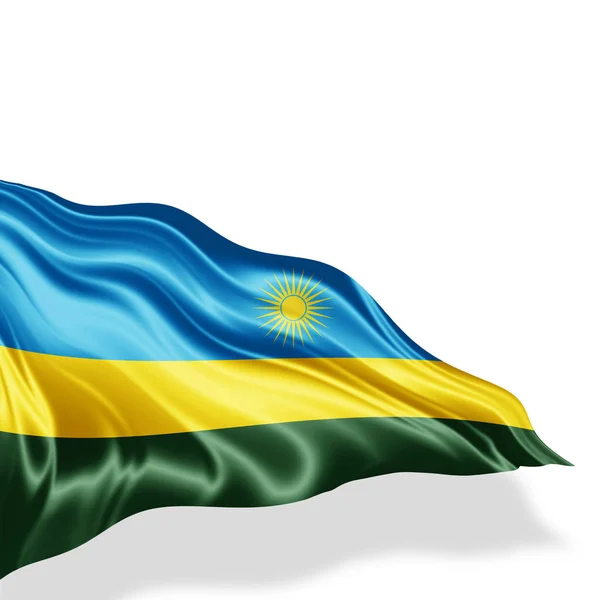 Másol Szöveg Illusztráció Helyet Ruanda Zászlaja — Stock Fotó