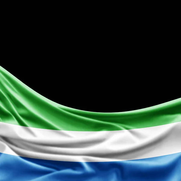 Másol Szöveg Illusztráció Helyet Sierra Leone Zászlaja — Stock Fotó