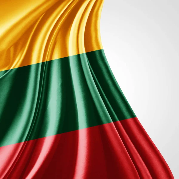 Flag Lithuania Copy Space Your Text White Background Illustration — Stock Photo, Image