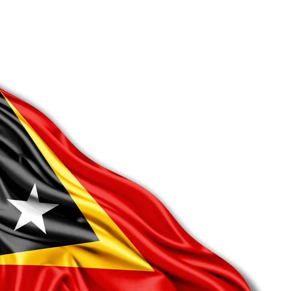 Bandeira Timor Leste Com Espaço Cópia Para Seu Texto Ilustração — Fotografia de Stock