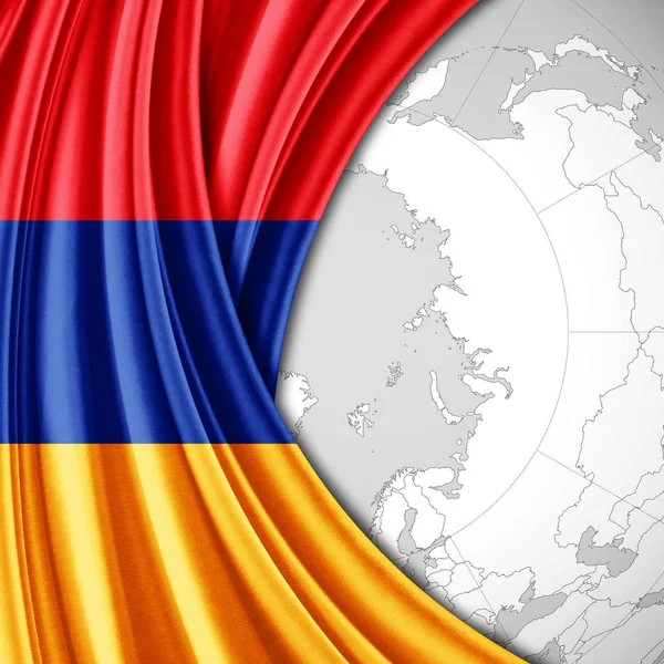 Bandeira Armênia Com Espaço Cópia Para Seu Texto Ilustração — Fotografia de Stock