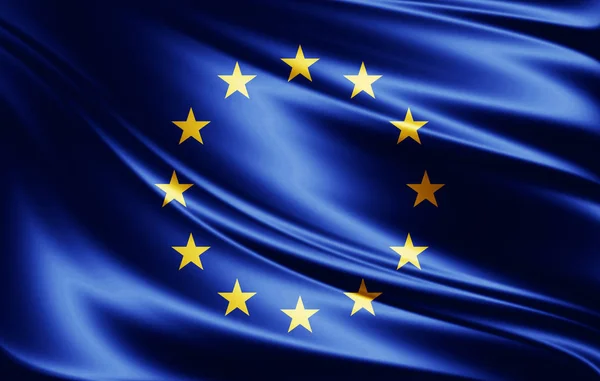 Avrupa Birliği Bayrak Kopya Alanı Metin Veya Resimler Ile — Stok fotoğraf