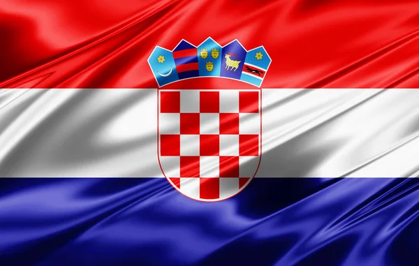 Bandera Croacia Con Espacio Copia Para Texto Ilustración —  Fotos de Stock