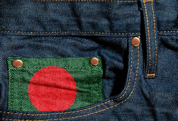 Vlag Van Bangladesh Jeans Illustratie — Stockfoto