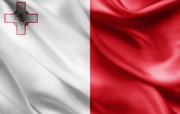 Bandera Malta Con Espacio Copia Para Texto Ilustración —  Fotos de Stock