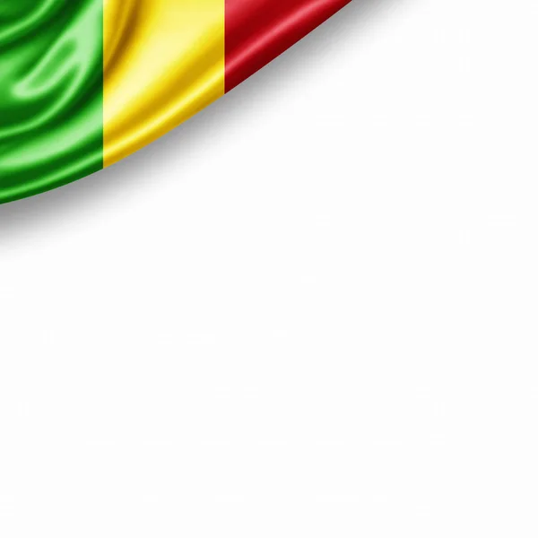 Flag Mali Copy Space Your Text White Background Illustration — Stock Photo, Image