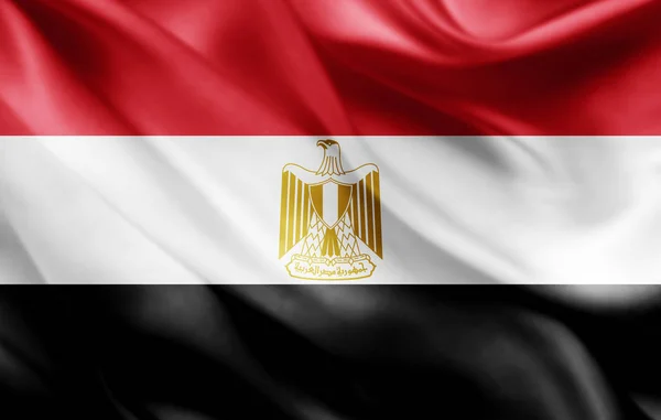 Σημαία Της Αιγύπτου Αντίγραφο Χώρο Για Κείμενο Απεικόνιση — Φωτογραφία Αρχείου