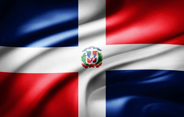 Bandeira República Dominicana Com Espaço Cópia Para Seu Texto Ilustração — Fotografia de Stock