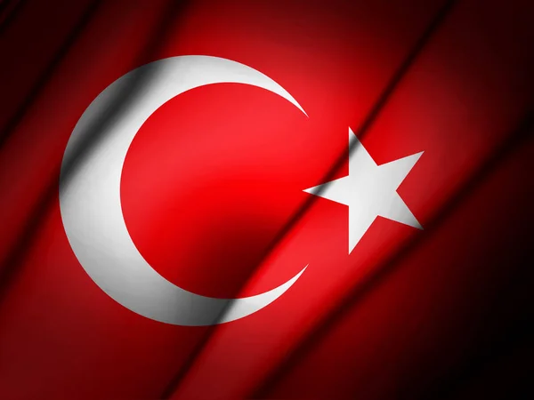 Bandeira Turquia Com Espaço Cópia Para Seu Texto Ilustração — Fotografia de Stock