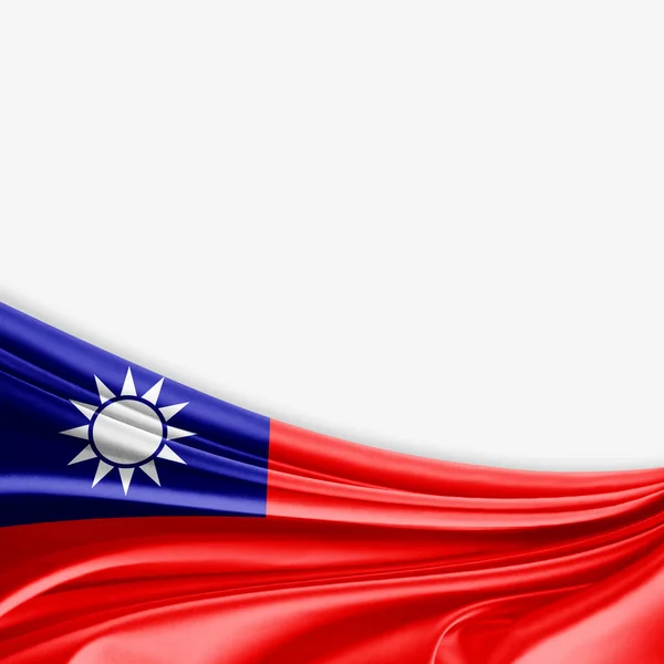 Vlag Van Taiwan Met Kopie Ruimte Voor Tekst Illustratie — Stockfoto