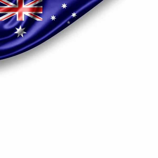 Bandera Australia Con Espacio Copia Para Texto Sobre Fondo Blanco —  Fotos de Stock