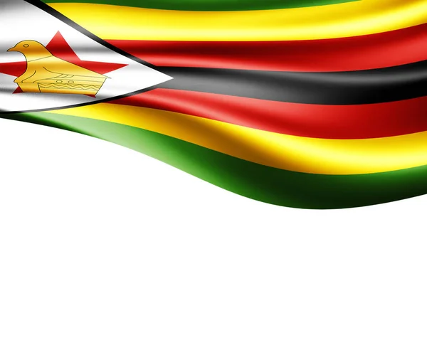 Bandeira Zimbábue Com Espaço Cópia Para Seu Texto Ilustração — Fotografia de Stock