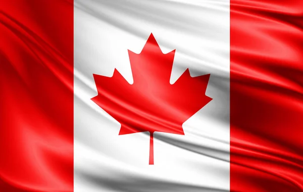 Vlag Van Canada Met Kopie Ruimte Voor Tekst Illustratie — Stockfoto