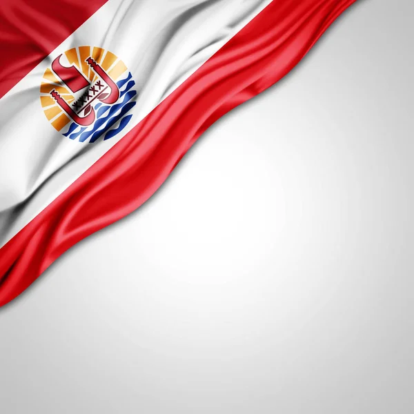 Vlag Van Frans Polynesië Met Kopie Ruimte Voor Tekst Illustratie — Stockfoto