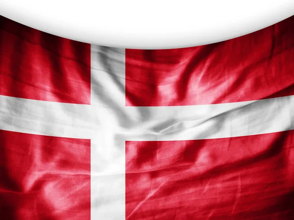 Danimarka Bayrağı Ile Kopya Alanı Metin Çizim Için — Stok fotoğraf