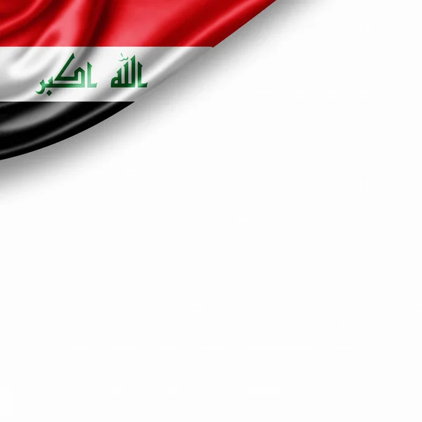 Flagge Von Irak Mit Kopierplatz Für Ihren Text Auf Weißem — Stockfoto