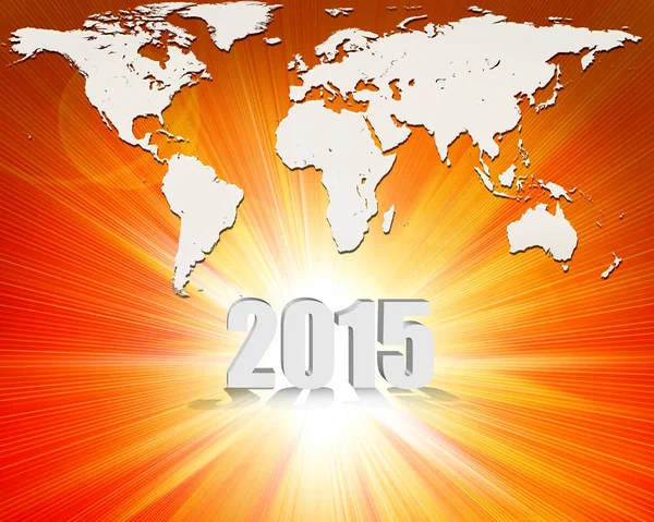 2015 Weltkarte Anzahl Hintergrund — Stockfoto