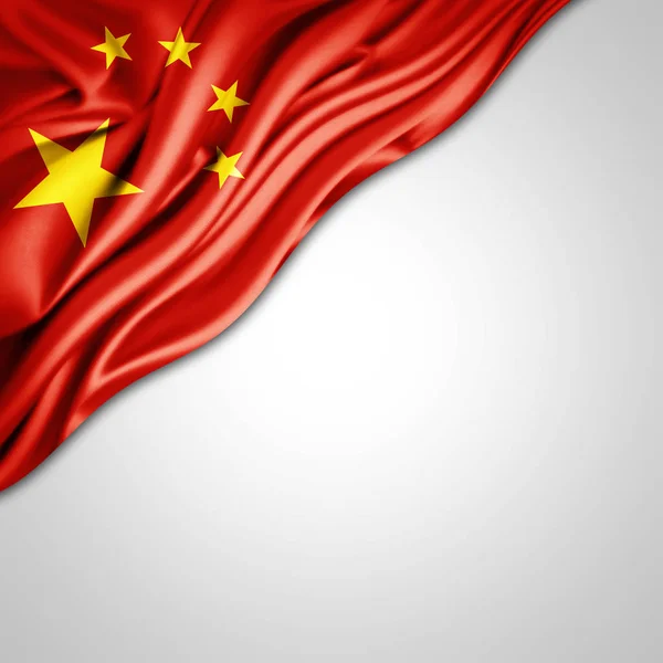 Bandeira China Com Espaço Cópia Para Seu Texto Ilustração — Fotografia de Stock