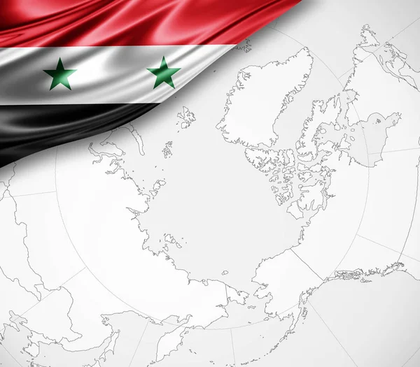 Flaggan Syrien Med Kopia Utrymme För Din Text Illustration — Stockfoto