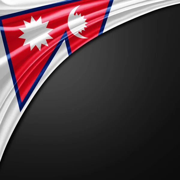 Flag Nepal Copy Space Your Text Illustration — Stock Photo, Image