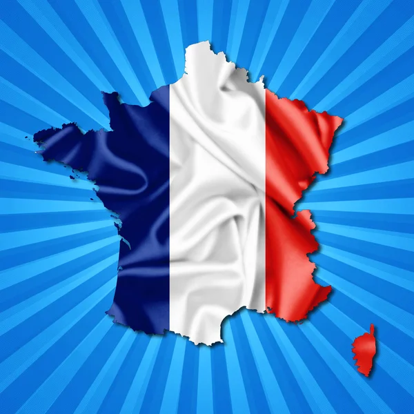 Vlajka Francie Kopií Prostor Pro Ilustraci Textu — Stock fotografie