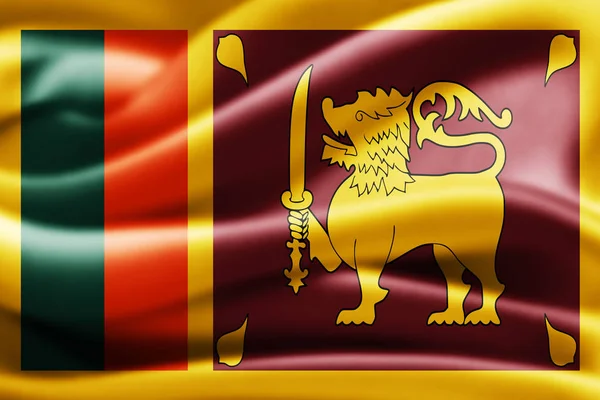 Flagge Von Sri Lanka Mit Kopierplatz Für Ihren Text Illustration — Stockfoto