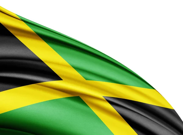 Jamaicas Flagg Med Plass Til Tekst Illustrasjon – stockfoto