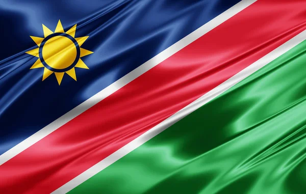 Bandeira Namíbia Com Espaço Cópia Para Seu Texto Ilustração — Fotografia de Stock