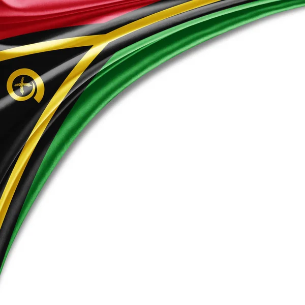 Bandiera Vanuatu Con Spazio Copia Del Testo Illustrazione — Foto Stock