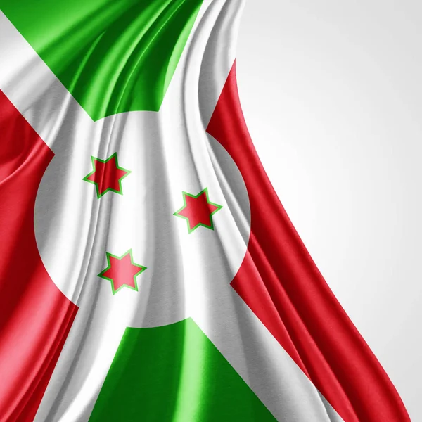 Bandera Burundi Con Espacio Copia Para Texto Ilustración — Foto de Stock