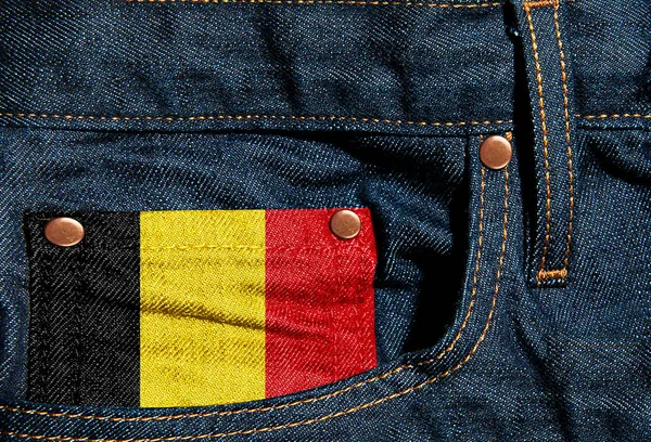 Belgique Drapeau Jeans Illustration — Photo