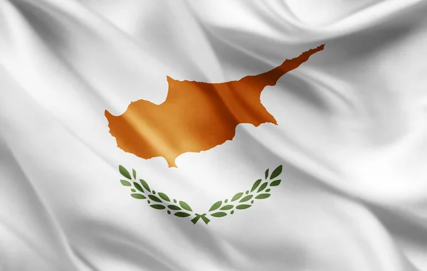 Bandeira Chipre Com Espaço Cópia Para Seu Texto Ilustração — Fotografia de Stock