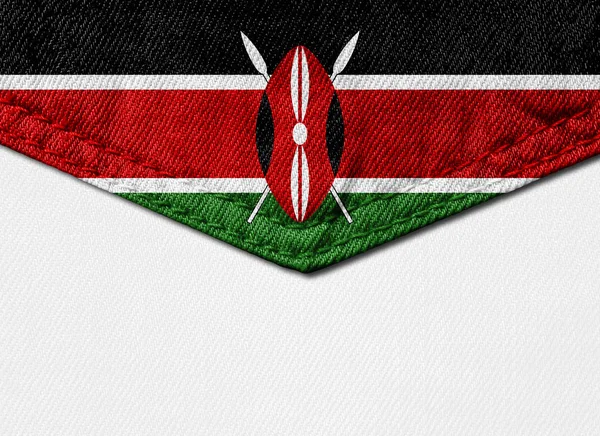 Bandera Kenia Tela Con Espacio Para Copiar Texto Imágenes Fondo —  Fotos de Stock