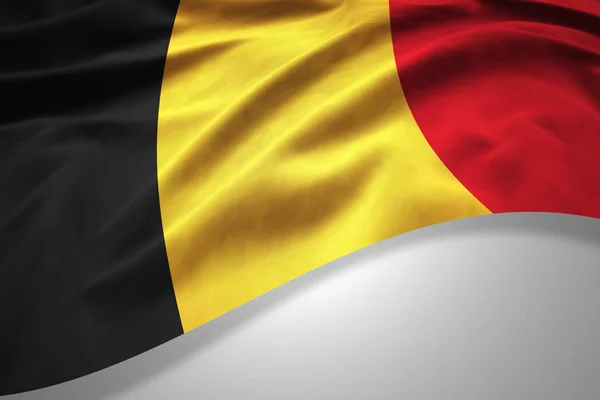 Flagge Belgiens Mit Kopierplatz Für Ihren Text Auf Weißem Hintergrund — Stockfoto