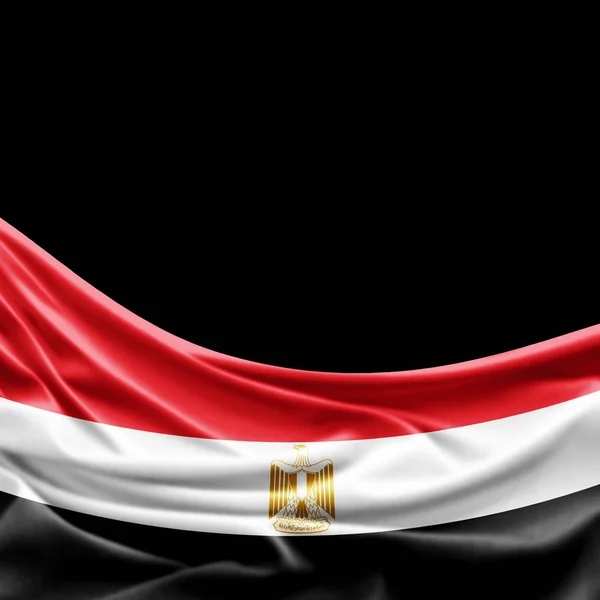 Flagge Ägyptens Mit Kopierplatz Für Ihren Text Illustration — Stockfoto