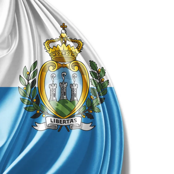 Flagge Von San Marino Mit Kopierplatz Für Ihren Text Illustration — Stockfoto