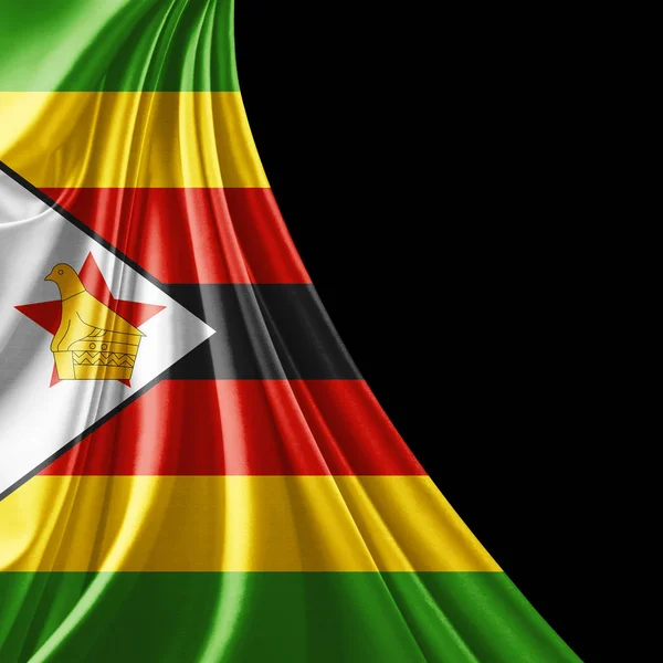 テキスト イラストのコピー スペースとジンバブエの旗 — ストック写真