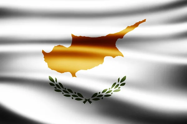 Bandera Chipre Con Espacio Copia Para Texto Ilustración —  Fotos de Stock