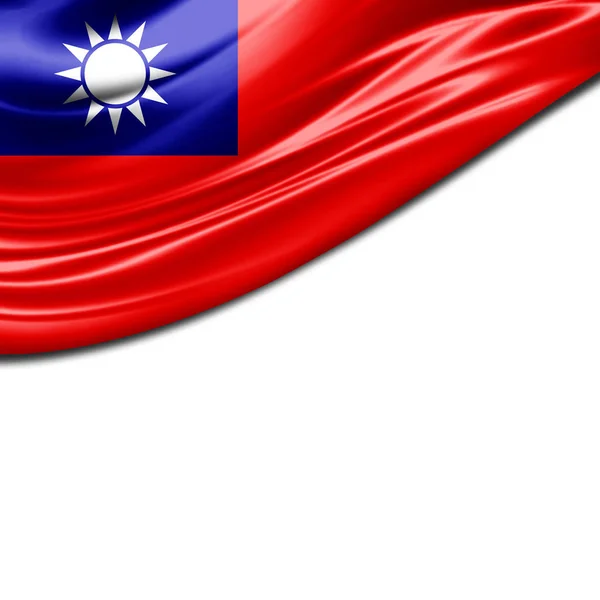 Vlag Van Taiwan Met Kopie Ruimte Voor Tekst Illustratie — Stockfoto